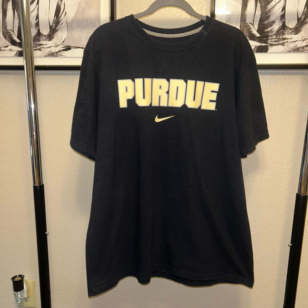 Nike Purdue University Black T-Shirt Size XL E14